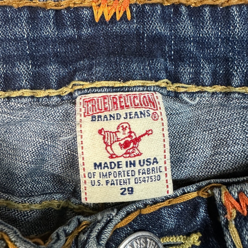 Vintage True Religion Joey Super T Blue Flared Jeans Mens 29 Made in USA Y2K - Picture 5 of 9